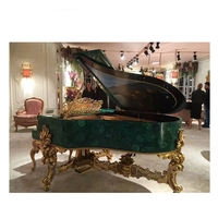 Dalles de marbre d'agate de malachite verte naturelle de luxe pour la décoration intérieure haut de gamme, tables à manger en malachite verte