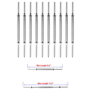 Tendeur à vis de décalage de 3/16 pouces en acier inoxydable 316, câble métallique, raccords de balustrade <span class=keywords><strong>pour</strong></span> balustrade de pont - Product Image 4