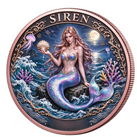 Pièce commémorative en cuivre fin .999 de 1 oz, design personnalisé, placage antique, gaufrage 3D, pièce de collection circulaire gravée
