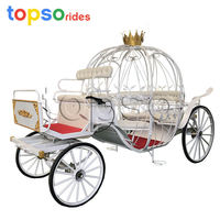 Voiture à cheval de princesse creuse pour transport en parc, à vendre, calèche à cheval pour mariage à thème citrouille