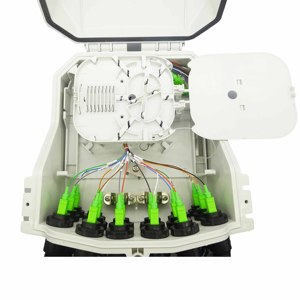 Caja de Terminación de Fibra Óptica Preconectada para Exteriores de 16 Puertos con Divisor CTO - Product Image 4