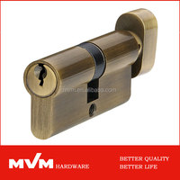 Cylindre de serrure en alliage de zinc à profil européen Cylindre de serrure de porte en laiton en bois de 60mm