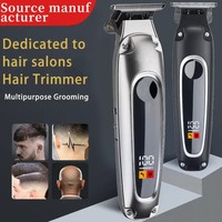 Barber professionnel sans fil 0mm zéro écart sculpture découpeuse tondeuse à cheveux tondeuses