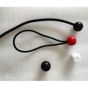 Drawcord Round <b>Black</b> End Cap For Bags Elastic <b>Cords</b> 20 Pieces Simple Style - Product Image 4