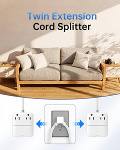 Power Strip on Each Side with 4 AC Outlets 4USB Nightstand <b>Charging</b> Station for Bedroom Dorm Room Home - Product Image 5