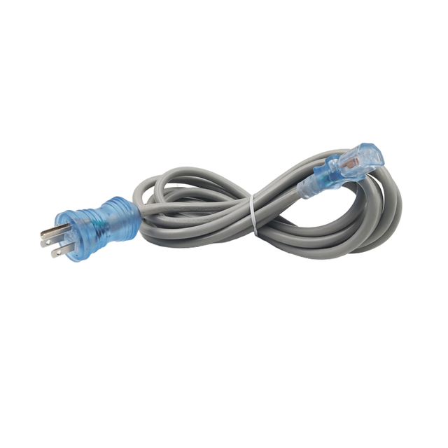 Medical Grade 3 Core Power Cord NEMA5-15P Right Angle C13 Coiled Retractable US Standard Medical Plug Cable