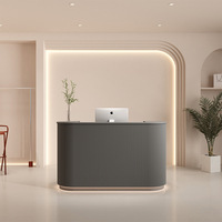 Comptoir de réception de bureau commercial moderne personnalisé de haute qualité et élégant avec tiroirs pour salon de beauté, bar à domicile, hôtel, hôpital, bureau