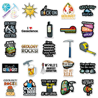 50 Pegatinas Personalizadas Impermeables para Exteriores, con Diseño de Geología, para Decorar Cuadernos, Tazas, Cajas de Herramientas