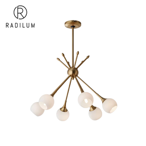 Lámpara <span class=keywords><strong>de</strong></span> Araña Moderna <span class=keywords><strong>de</strong></span> Latón, Estilo Nórdico, <span class=keywords><strong>para</strong></span> Comedor o Villa, con Bolas <span class=keywords><strong>de</strong></span> Cristal, Diseño Sputnik Starburst, Lámpara <span class=keywords><strong>de</strong></span> Techo - Product Image 1