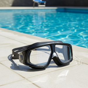 <span class=keywords><strong>Occhialini</strong></span> da <span class=keywords><strong>Nuoto</strong></span> da <span class=keywords><strong>Uomo</strong></span> Antiappannamento, Impermeabili, con Montatura Grande, in Silicone, Anti-perdita, per Piscina e Gara - Product Image 1