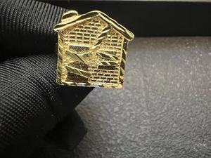 Anello Personalizzato con Cristalli per Uomo, Anello a Forma di Casa in Stile Hip Hop, Placcato in <span class=keywords><strong>Oro</strong></span> <span class=keywords><strong>Bianco</strong></span> 14K, Gioiello Luccicante - Product Image 3