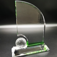 Personnalisé vierge K9 cristal Golf diamant Microphone acrylique trophée boule de cristal sport danse livre trophée