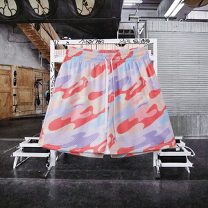 2025 Summer High Quality Double <b>Layer</b> Sublimation Basketball Men Mesh Shorts Custom Polyester Logo Plain <b>Mid</b> Design Manufactured - Product Image 2