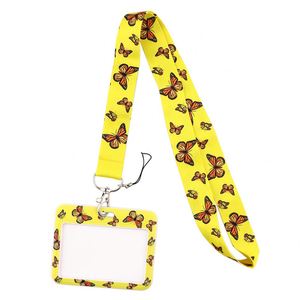 Wholesale Monarch Butterfly <b>Lanyard</b> Business Credit Card Holder Neck Strap Keychain Hang Rope ID Badge Holder Lariat Lasso - Product Image 2