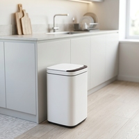 Poubelle intelligente à capteur infrarouge en acier inoxydable 10L disponible, certifiée REACH