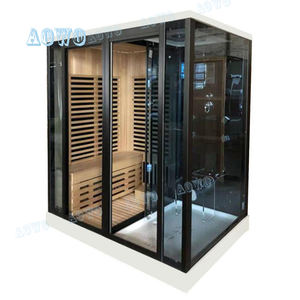Douche à vapeur et sauna 2 personnes maison combinée Canada pruche salle de bain douche à vapeur en verre trempé sauna seks avec film <span class=keywords><strong>moel</strong></span> - Product Image 6