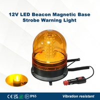 Luz de Advertencia LED Ámbar SG SG-SR14C, DC12-24V, Montaje Magnético, Luz Intermitente, IP65, Luz de Seguridad para Vehículos de Ingeniería