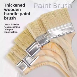 Pinceau industriel à poils naturels doux et fibres synthétiques pour peinture murale, colle pour <span class=keywords><strong>barbecue</strong></span>, nettoyage domestique, manche en bois/plastique - Product Image 6