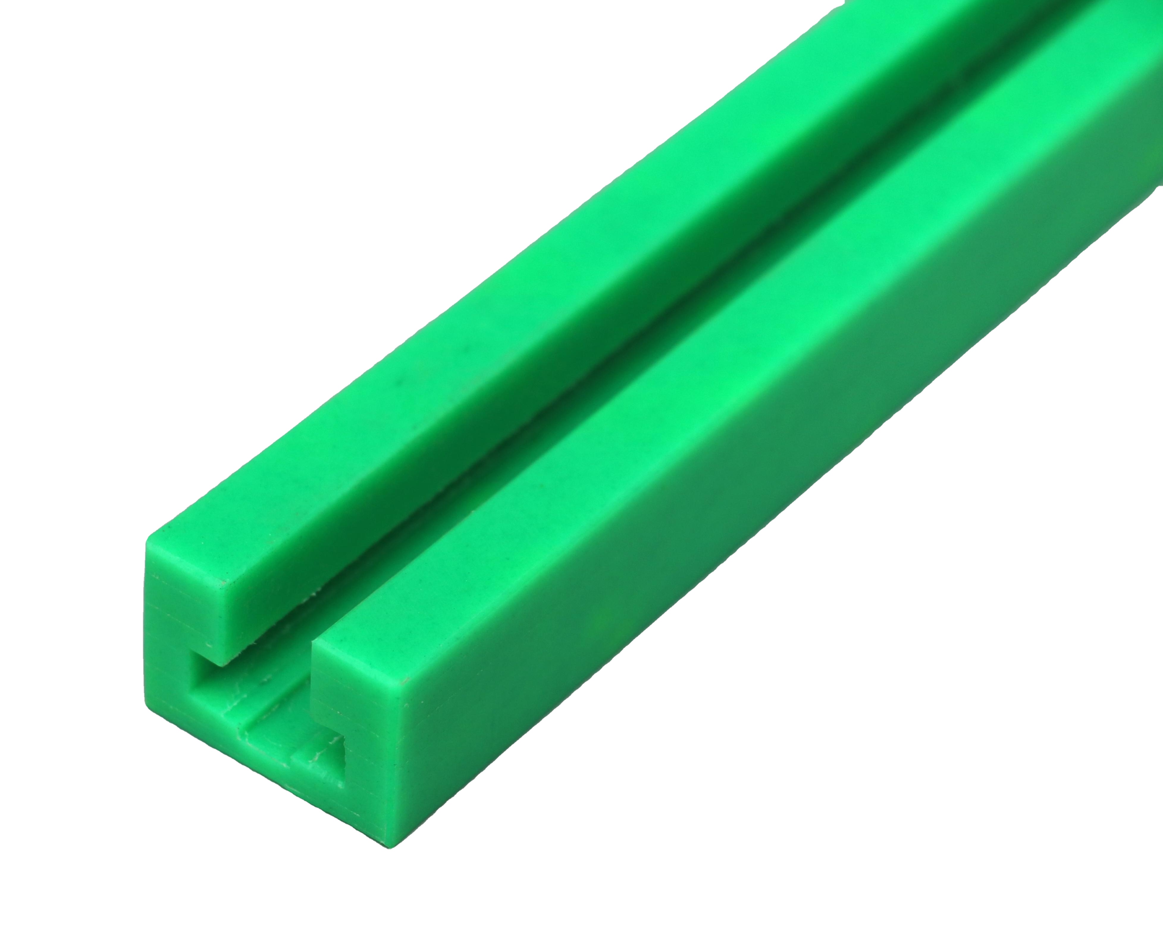 UPE (UHMWPE) Chain Guide Green/Black Length Customizable Self-Lubricating for Conveyor Lines Packaging Machinery Cutting Jin