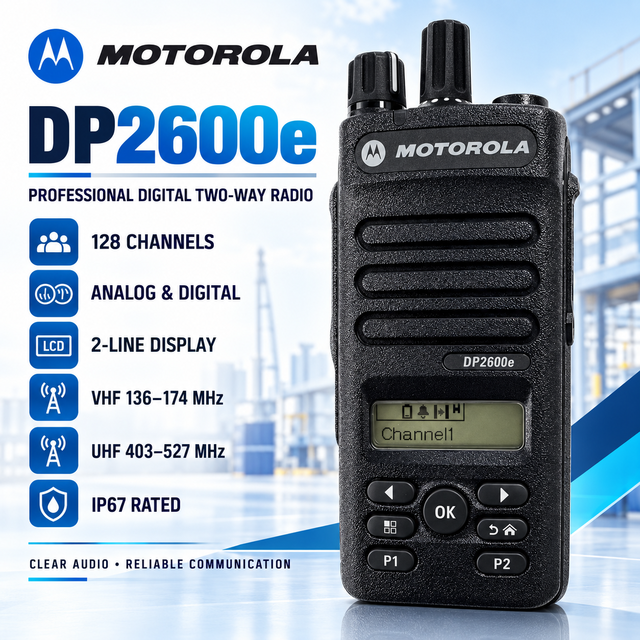 Motorola DP2600e XiR P6620i XPR3500e DEP570e Portable Radio VHF UHF Walkie Talkie Digital DMR IP67 for Business Logistics Team