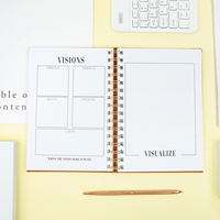 Agenda Personalizada A5 con Espiral, sin Fecha, de Tela, para Entrenamiento, Diario Espiritual para el Cuidado Personal, Diario de Bienestar para Objetivos Diarios, Impresa