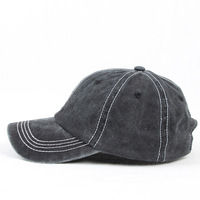Gorra de Béisbol de Mezclilla Vintage Lavada, de 6 Paneles, con Logotipo Personalizado Bordado, Hebilla Metálica Ajustable, Color Sólido, para Deportes al Aire Libre