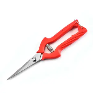 红色手柄不锈钢多功能家用园林工具剪刀树枝果枝剪枝
