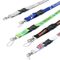 Lanière personnalisée avec logo imprimé, impression par sublimation offset, double face, en polyester, avec mousqueton, pour badge d'identification