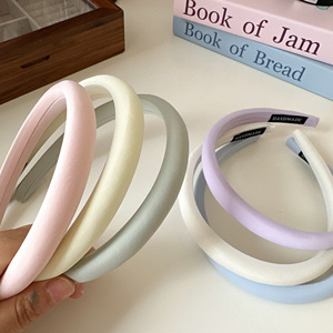 Diadema de Esponja Delgada Color Crema, Suave para la Piel, Aro para el Cabello Dulce y Moderno, Accesorios Versátiles para el Cabello para Mujer, Venta al por Mayor de Fábrica - Product Image 2
