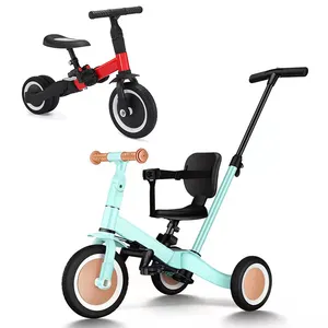 Plegable triciclo niños de 1,5 a 5 años 3 en 1 equilibrio bicicleta 3 ruedas bebé triciclo de niños para los niños