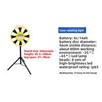Feux de signalisation circulaires rotatifs à LED solaires, réfléchissants, pour chantiers de construction nocturnes, type tournesol, rouge et bleu, pour barrière de signalisation d'avertissement