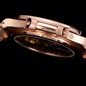 Montre de luxe pour homme en or rose, cadran à phases lunaires et date, polyvalente, décontractée et formelle, haut de gamme, montre-bracelet de collection pour gentleman - Product Image 3