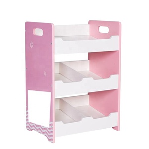 Kệ Gỗ Thiết Kế Trung Quốc Hiện Đại Cho Trẻ Em KỆ ĐỰNG SÁCH Đồ Chơi Bằng Gỗ Cho Trẻ Em Kệ Đa Năng Màu Hồng Cho Bé Gái - Product Image 2