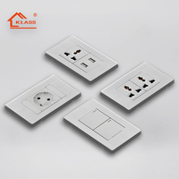 KLASS 118 type pc panneau interrupteur mural standard américain et prise 110V 220V 16A 50/60Hz prise de courant multifonction 3 broches