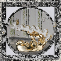 Sculpture de cheval en résine de luxe, écologique, pour bureau, assiette à fruits, design animal, décoration d'intérieur