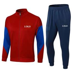 Conjunto de Entrenamiento de Alta Calidad con Cremallera Completa para Fútbol Todo el Año, Camiseta de Manga Larga y <span class=keywords><strong>Pantalones</strong></span> para Futbolistas, Versión Tailandesa - Product Image 1