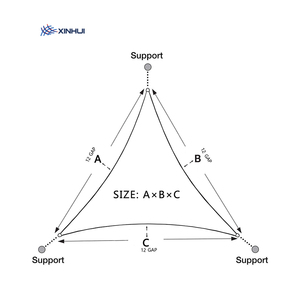 High Quality Waterproof <strong>Gardenline</strong> 3.6*3.6*3.6m sun protection sun sails outdoor - Product Image 6