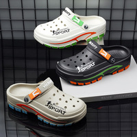 Sandales pour hommes, style coréen, décontractées, respirantes, à enfiler, semi-fermées, pour le printemps et l'été, pour l'extérieur, toutes occasions, plage