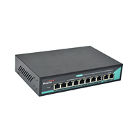Switch PoE Gigabit non géré, 8 ports PoE, 2 ports RJ45 Uplink, budget PoE total de 96W, boîtier métallique, Plug and Play pour les petites entreprises