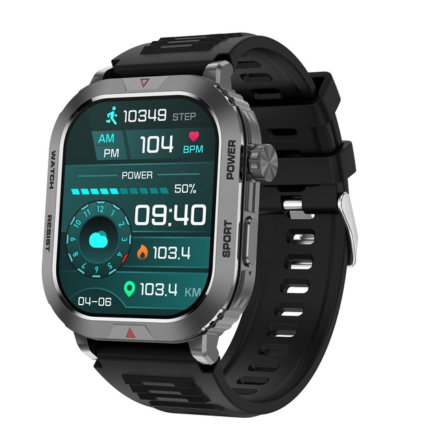 2.01inch Screen ZW66 Smartwatch IP68 Waterproof Health Monitoring Smart Calling Sports Watch for Men 2024
