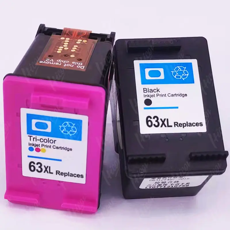 Hicor good price 63 63xl Inkjet ink Cartridge popular China factory supply bulk buy For Deskjet for HP Printer