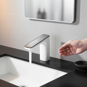 Torneiras de Luxo COMO com Sensor, Torneiras Inteligentes Sem Toque para Hotel, Torneiras Automáticas para Banheiro, Torneira Moderna de Um Furo - Product Image 1