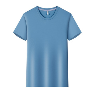 Custom Nylon Crew Neck T-Shirt Quick Dry Solid Color Leisure Wear Promotional Shirt - Product Image 3