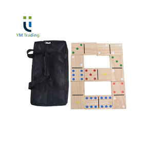 Jeu de dominos <span class=keywords><strong>géant</strong></span> en bois personnalisé de luxe avec points de couleur pour l'<span class=keywords><strong>extérieur</strong></span>, ensemble de 28 dominos double six pièces - Product Image 2