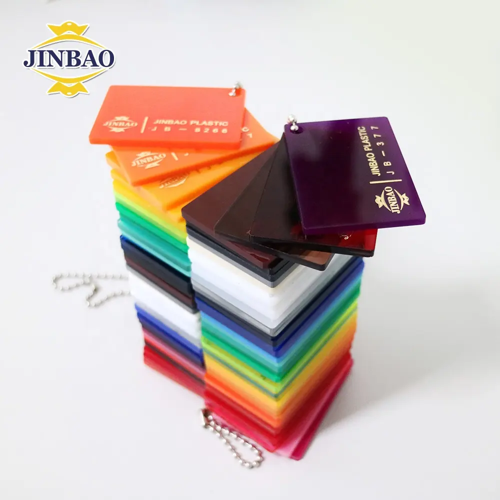 JINBAO工場卸売固体表面4ft x 8ft 1220x 2440mm色透明2mm装飾カスタムアクリルシート