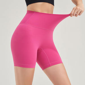 Short de sport taille haute Yoga Nylon Short de sport haut élastique pour femme - Product Image 5