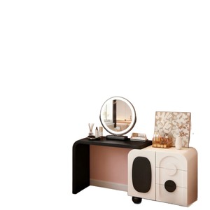 Makeup Vanity <b>Table</b> With Drawers Wood Top Modern Design For Bedroom Adults And Children - Product Image 5