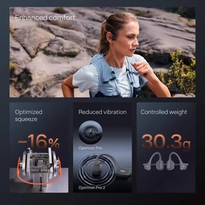 หูฟัง Shokz OpenRun Pro 2 MINI S821 แบบเปิดหู หูฟังแบบส่งเสียงผ่านกระดูก สำหรับเล่นกีฬา บลูทูธ 5.3 มาตรฐาน IP55 ป้องกันเหงื่อ - Product Image 4