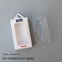 Boîte de charge pour téléphone avec fermeture magnétique, emballage en carton blanc doublé de plastique, personnalisable pour la recharge de téléphones portables et l'électronique