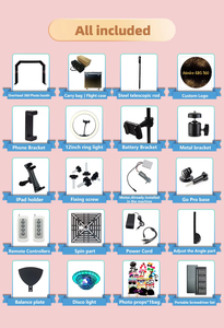 회전 사진 캐빈 풍선 셀카 소품 오버 헤드 360 사진 부스와 현대 Giratorio 사진 부스 - Product Image 3